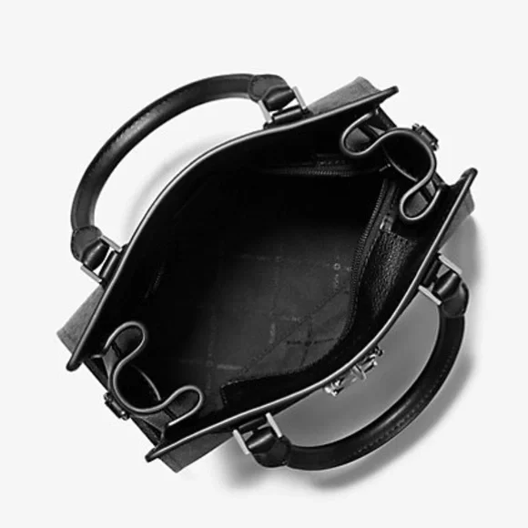 Michael Kors Hamilton Small Signature Logo Satchel Crossbody Bag
Black /Silver - Picture 2 of 16